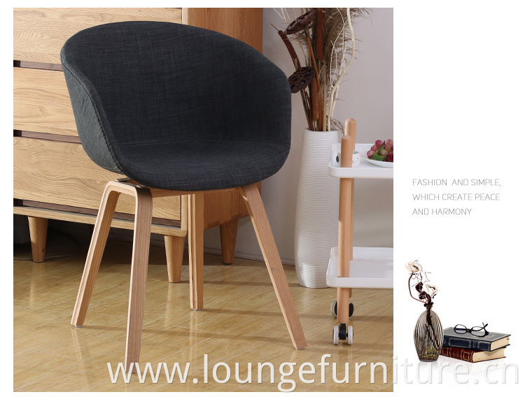Factory Supply Modern Simple Design Optional Color Leisure Wooden Dining Chair